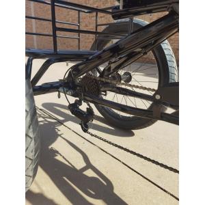 High Carbon Steel Frame 7 Speeds Cargo Trike With 24inch Thick Aluminum Alloy