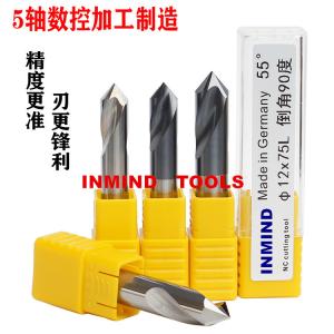 China HRC50 5 mm / 6 mm Chamfer Milling Cutter 5 * 50L * 90º AlTiN Coating factory