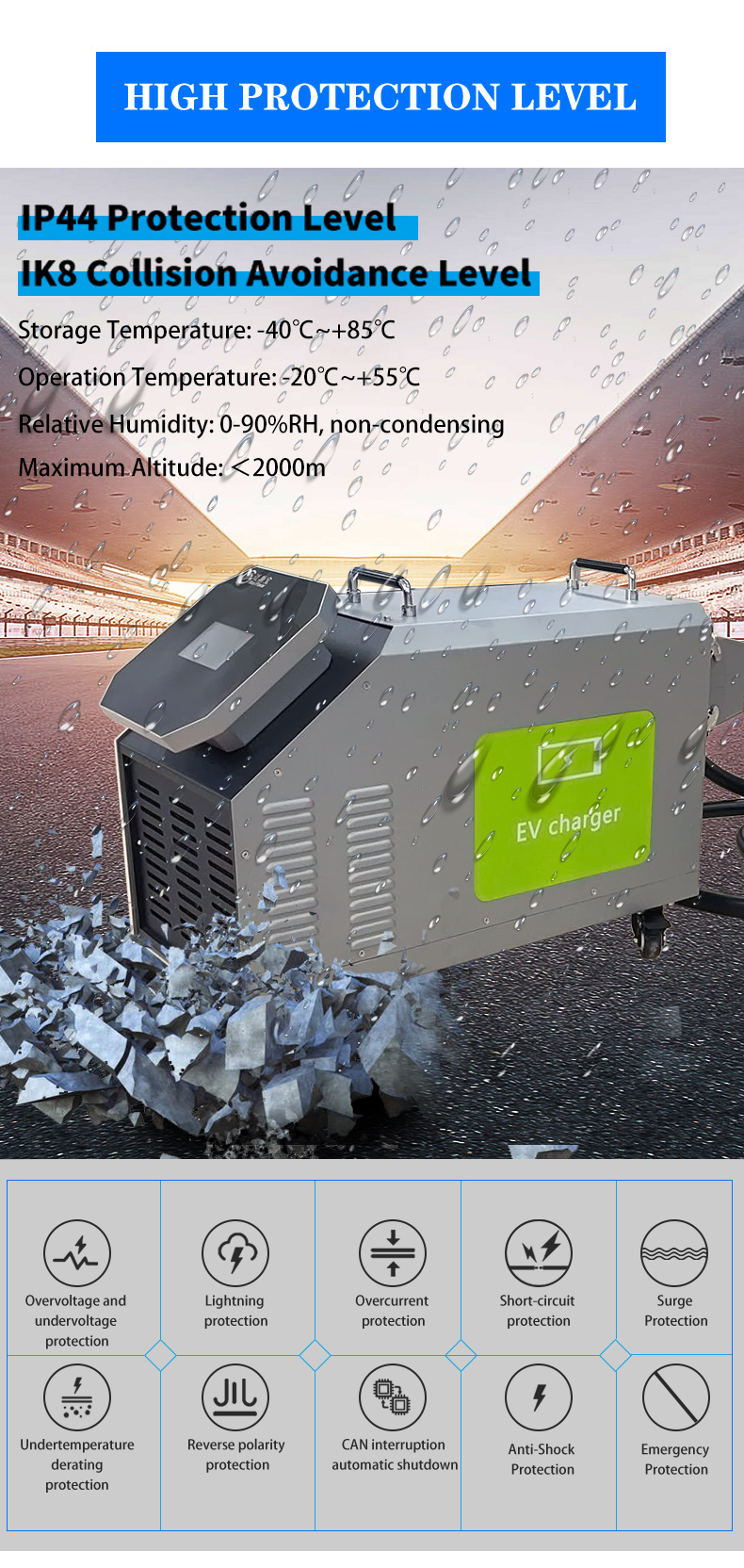 30KW Output Power CCS EV Charger for Production Dc Ccs Exchanged Multiple Guns OCPP Electrical Vehicle Movable Portable