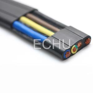 China Flame Resistance Flat Flexible Crane Cable, ECHU Traveling Cable factory