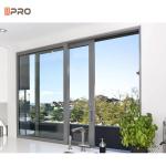 Thermally Insulated Black And White Aluminum Sliding Windows For Energy Savings