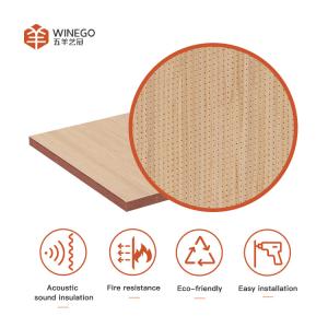 China Timber Decorative Super Micro Perforated Acoustic Panels Veneer HPL Melamine Finish factory