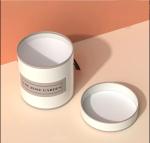 Custom Luxury Round Flower Packaging Box Ribbon Handle Cylinder Rose Box