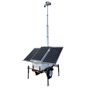 China 24/7 Mobile Solar CCTV Trailer With Cameras For Remote Construction Sites factory