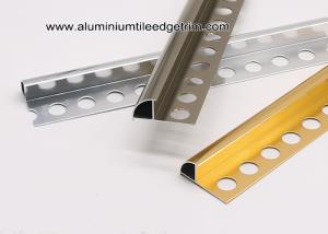 China Aluminium Decorative Bullnose Ceramic Tile Edge / Edging Trim For Tile Walls factory