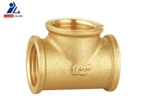 China Female X Female X Female Brass Fittings Tee Type DIN259 factory