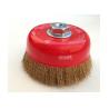 Buy cheap 85mm wire cup brush,coarse crimped brass coated wire 0.014 inch,with 22.2mm from wholesalers