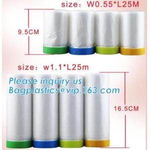 China Tape And Drape, Pre-Taped Masking Film For Automotive Painting Covering, Assorted Masking Paper, Automotive Best Masking factory