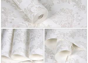 China Floral No Glue White Self Adhesive Wallpaper Removable Wall Coverings factory