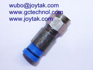 China F Compression Connector for RG6 universal cable waterproof type all brass F male compression factory