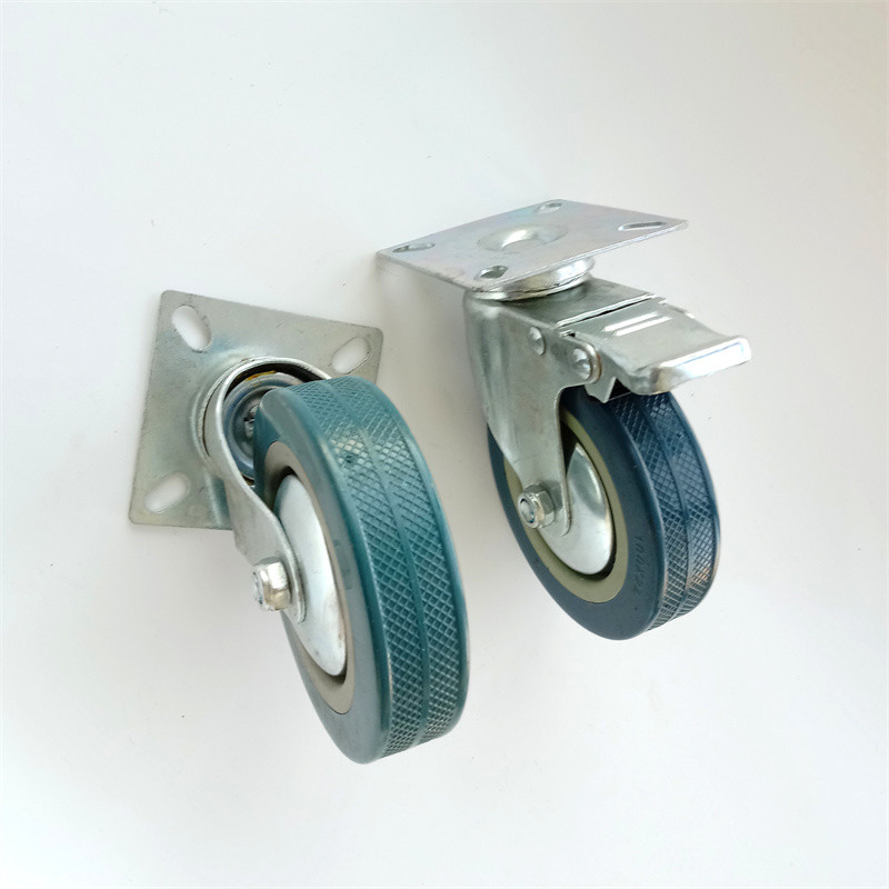 Custom Small Furniture Light Duty Caster Wheels 55mm Red Black Blue
