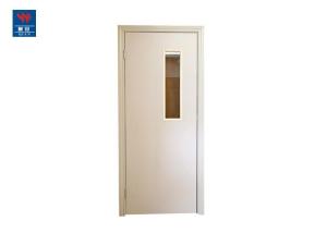 China Philippine MDF Perlite Fire Rated Wood Doors With Glass factory