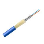 Indoor Metal 2 Core Optical Fiber Cable OFC Armoured Cable SM G657A1 PVC Blue