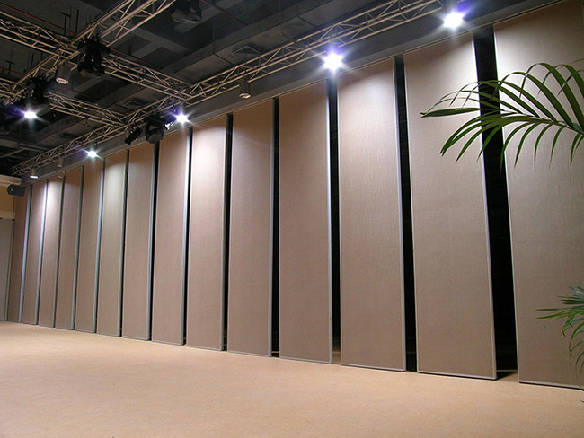 Fabric Acoustic 95mm Movable Folding Partition Wall Aluminum Frame