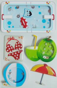 China Peel Off Desk Small Vintage Toy Stickers Custom Printing 80mm X 120 Mm factory
