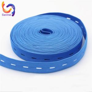 China Customized Multicolor Nylon Webbing Breathable Buttonhole Elastic Band for Garment Face Shield with Customized Width on sale