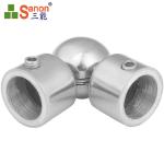 Adjustable Stainless Steel Tube Connector Hand Rail Flush Joiner Tee 90 Degree