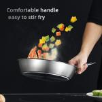 Hot Selling Double Bottom Stainless Steel Non Stick Frying Pan With Stainless