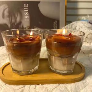China Creative Birthday Gift INS Latte Handmade Coffee Soy Wax Scented Candle factory