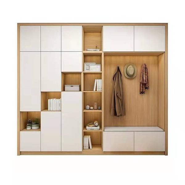 China Durability ISO Laminate Wooden Shoes Rack Storage Particle Board factory
