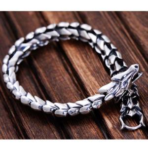 China Thai 925 Silver Dragon Link Bracelet Men Vintage Jewelry (059082) factory