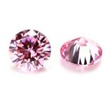 3A Quality Pink Color Wholesale Loose Gemstones Round Shape 2mm 3mm Synthetic