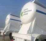 Bulk Cement Tank Semi Trailer For Transportation , Tanker Truck Trailer 40cbm