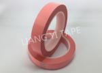 0.025mm Thick Adhesive Polyester Tape , Flame Retardant Pink Insulation Mylar