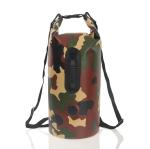 Camouflaged Waterproof Bucket Bag 30L Large Capacity with PVC Clip Mesh