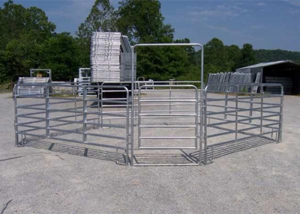 China Hot Galvanized Heavy Duty Cattle Panels Horse Fence Panels With 1.8m H X 2.1m L 6 Rails factory