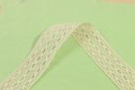 33mm Cotton Crochet Lace Trim , OEM Vintage Crochet Edging For Multiusage
