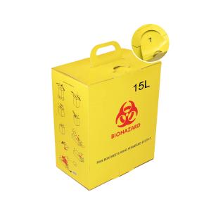 China 15L Hospital Disposal Syringe Needle Sharp Container Medical Waste Recycling Sharp Box factory