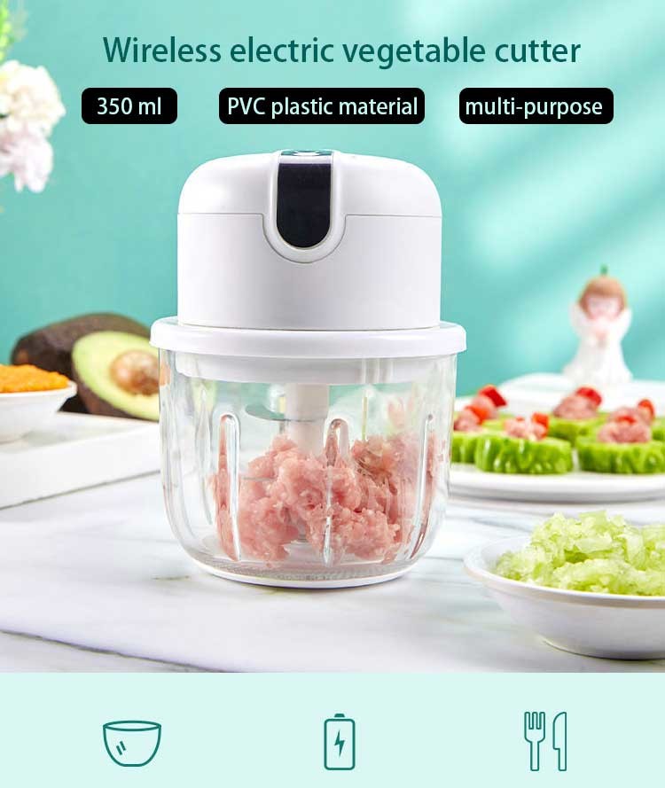 Colorful Vegetable Chopper 350ml Capacity Bowl For Food Processing