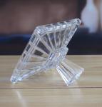 Square Optic Stripes Glass Storage Jars For Candy