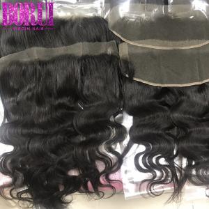 China No Tangling HD Lace Closure 13x4 Straight Wave Indian Virgin Hair Natural Color factory