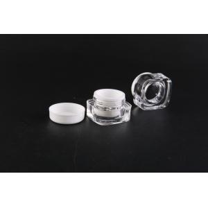 Square Acrylic Empty Plastic Jars With Lids 5ml Double - Wall