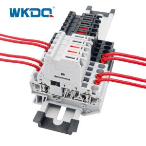 China ST4-HESILED Fuse Led Terminal Block Spring Clamp Wiring 300V factory