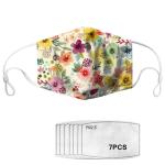 Flower Pattern Anti Pollution Printed Face Mask Washable