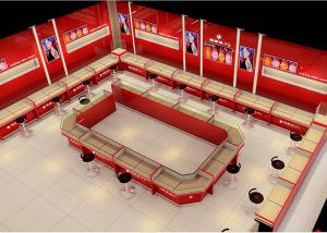 China Modern Boutique Clothing Display Showcase With High Temperature Baking Varnish Process factory