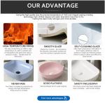 Narrow Bathroom Sink 24 Inch 700mm Countertop Basin Large Outdoor Vessel