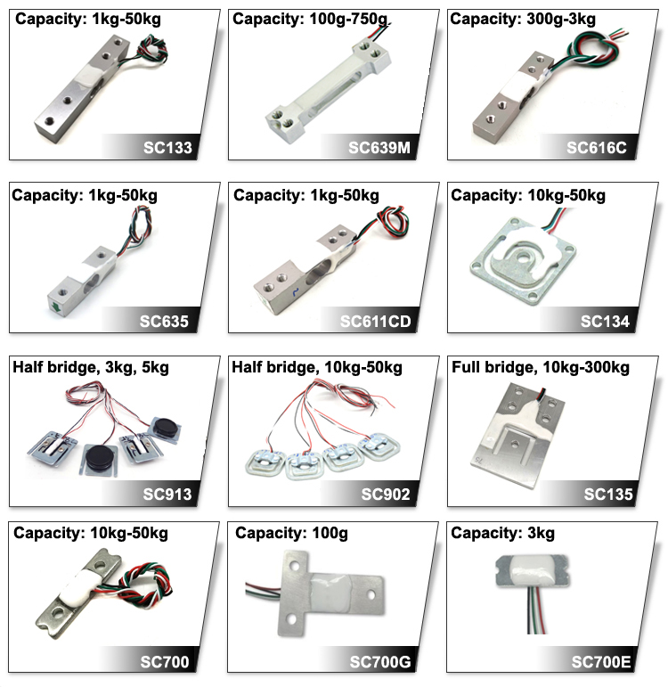 SC616C electronic scale weight sensor load cell 300g 500g 750g 1kg 2kg 3kg Load cell for coffee scales