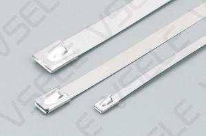 China Lock Ball Stainless Steel Cable Straps Exhaust Heat Induction Pipe Header Wiring Accessories factory