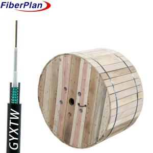 China Duct GYXTW Fiber Optic Cable With Parallel Steel Wires And PE Sheath For Outdoor Installations factory