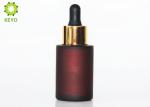 1 OZ Amber Glass Bottles With Dropper , Cylindrical Essential Oil Dropper
