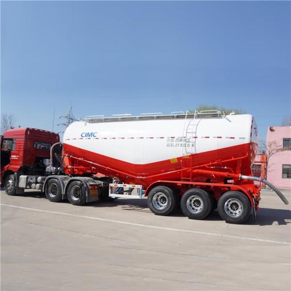 China Tri Axle Lime Coal Powder 40CBM  Pneumatic Tanker Trailer factory
