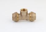 Good quality brass Tee compression fittings for pe pipe