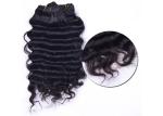 Grade 5A Virgin Brazilian Hair Extension Ocean Wave , Natural Black Human Hair