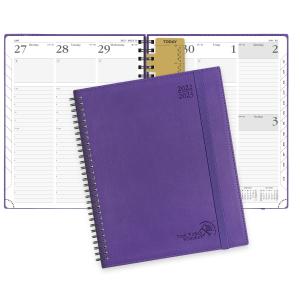 China 100GSM Paper Large Academic Planner Purple Softcover Wirebound factory