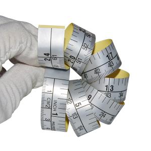 China Custom Sticky Scale 60CM Inch Self Adhesive Measurement Tape High Quality Vinyl Paper Ruler Waterproof Measure factory