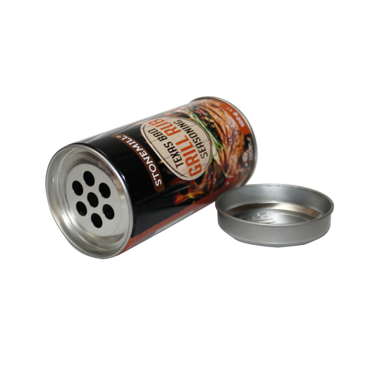 Wholesale Kitchenware Pepper Tin Can Custom Metal Spice Tin Box Cumin Powder Tins With Inner Lids